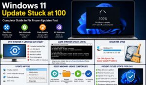 Windows 11 update stuck at 100